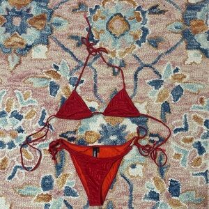 Triangl Red Bikini Set